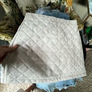 BB Dakota X Steve Madden Bone Faux Leather Quilted Skirt